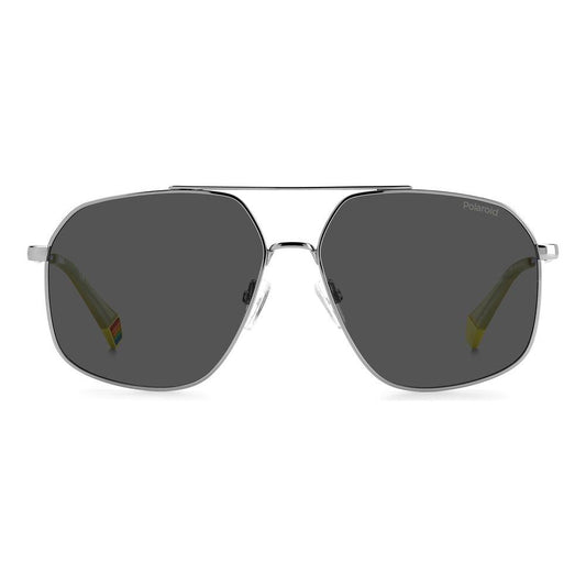 Polaroid Gray Stainless Steel Sunglasses