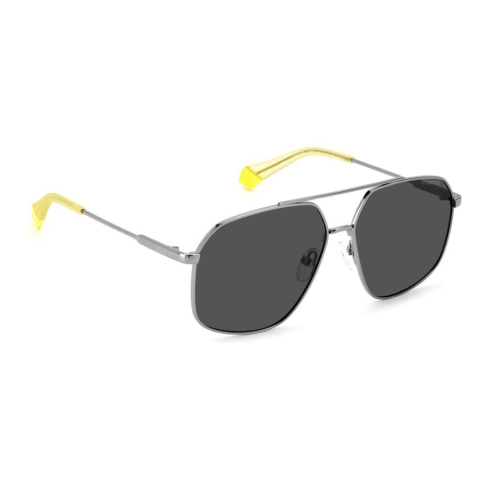 Polaroid Gray Stainless Steel Sunglasses Polaroid