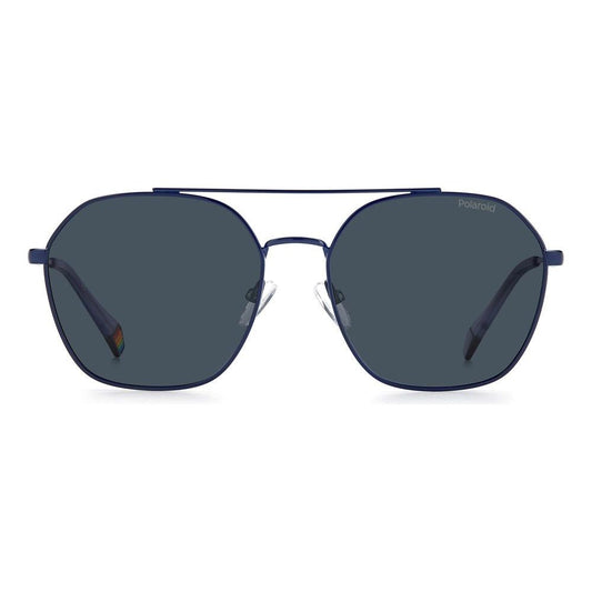 Polaroid Blue Stainless Steel Sunglasses