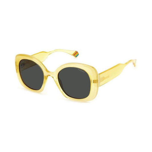 Polaroid Yellow Metal Sunglasses