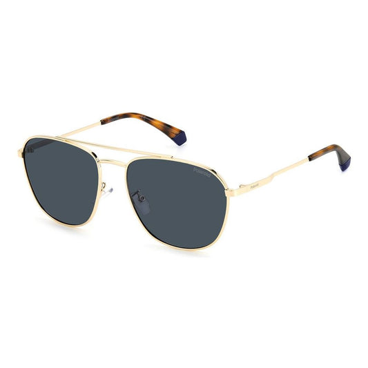 Polaroid Gold Stainless Steel Sunglasses