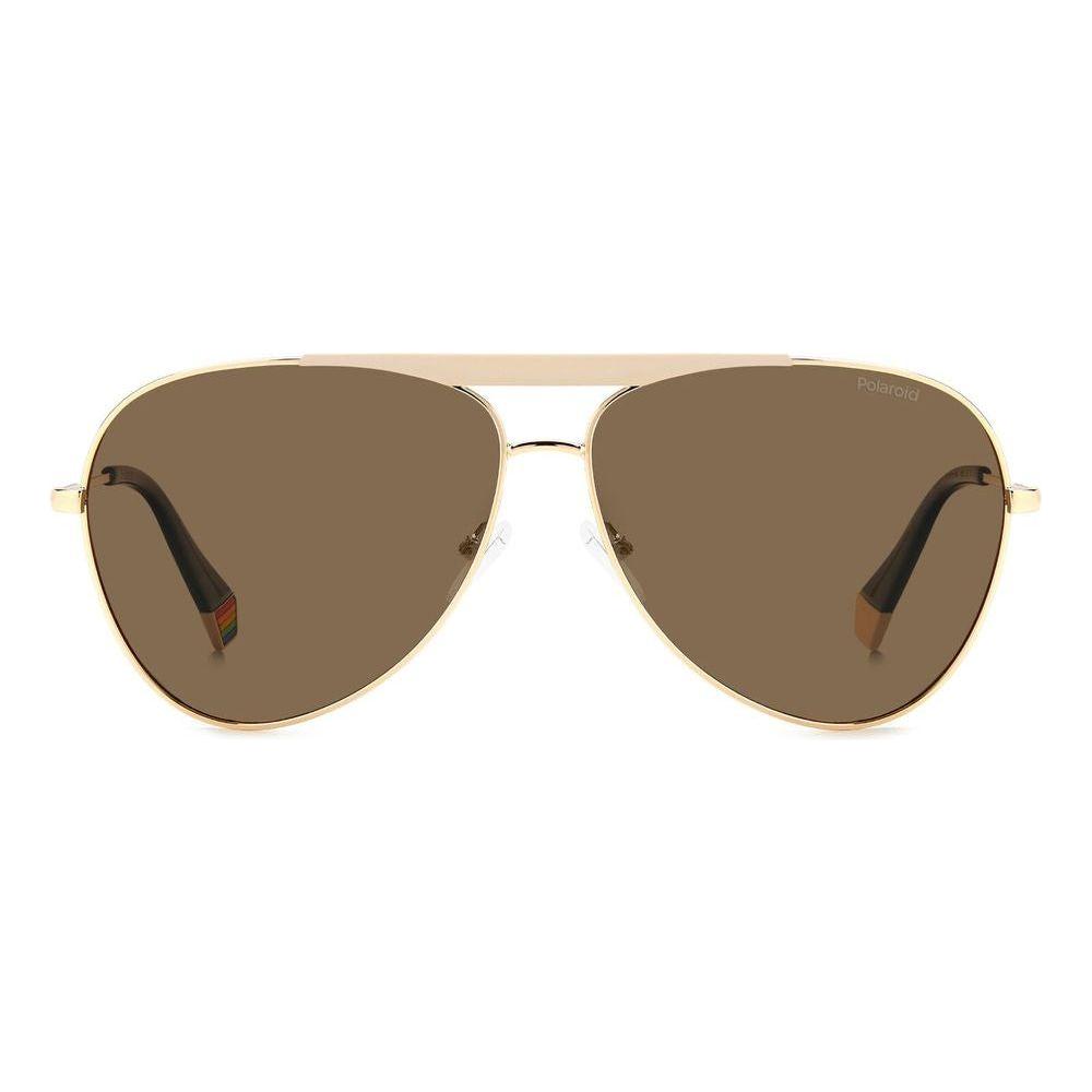 Polaroid Gold Stainless Steel Sunglasses Polaroid