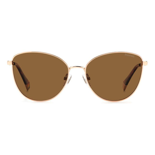 Polaroid Gold Metal Sunglasses