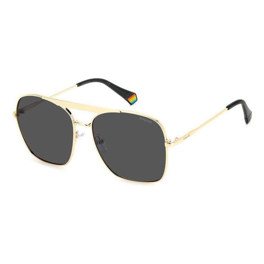 Polaroid Gold Metal Sunglasses