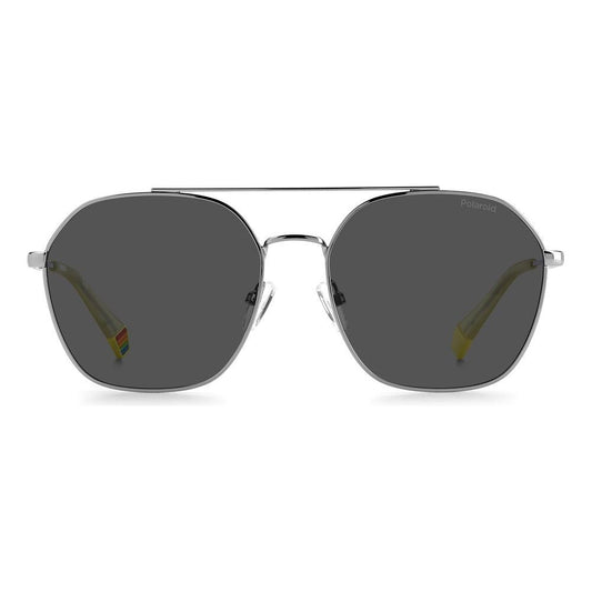 Polaroid Gray Stainless Steel Sunglasses