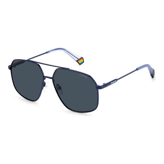 Polaroid Blue Stainless Steel Sunglasses