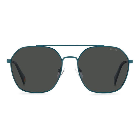 Polaroid Blue Stainless Steel Sunglasses