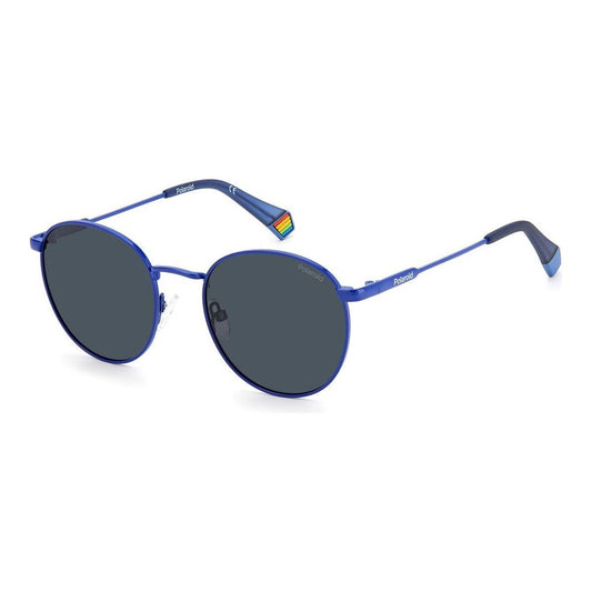 Polaroid Blue Stainless Steel Sunglasses