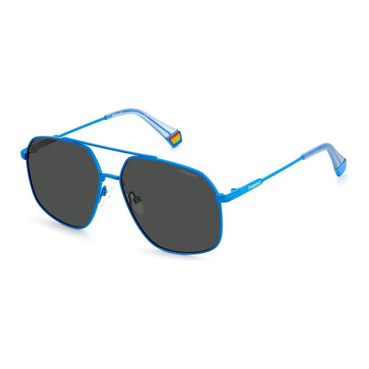 Polaroid Blue Stainless Steel Sunglasses