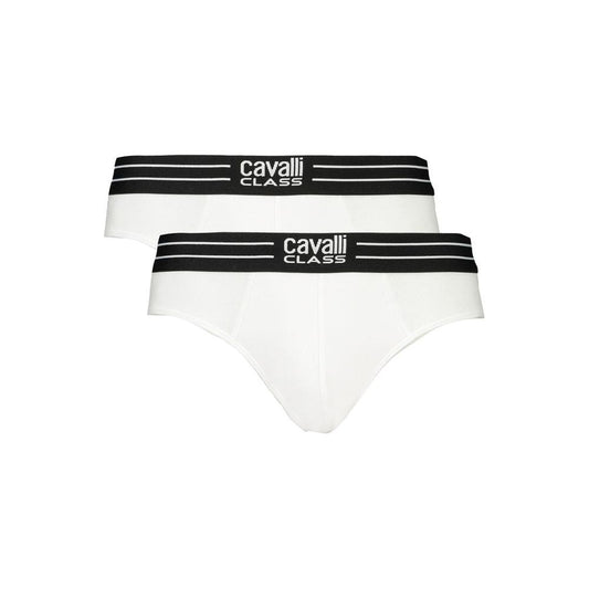 Cavalli Class White Cotton Underwear