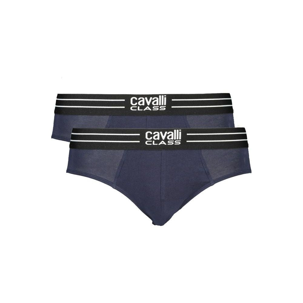 Cavalli Class Blue Cotton Underwear Cavalli Class