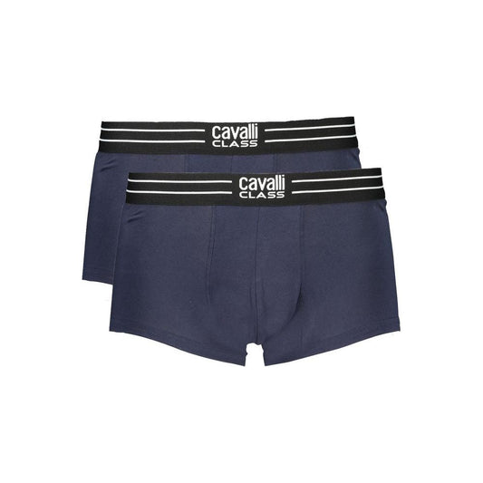 Cavalli Class Blue Cotton Underwear