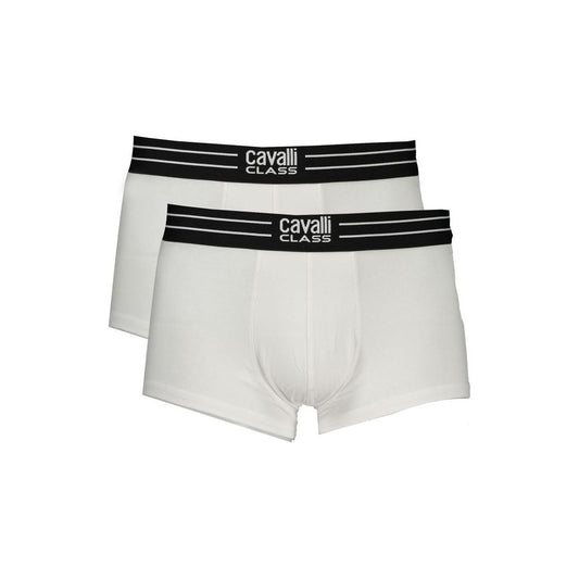 Cavalli Class White Cotton Underwear