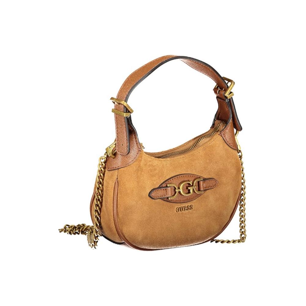 Guess Jeans Brown Leather Handbag Guess Jeans