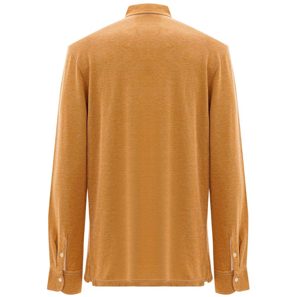 Corneliani Beige Cotton Polo Shirt Corneliani