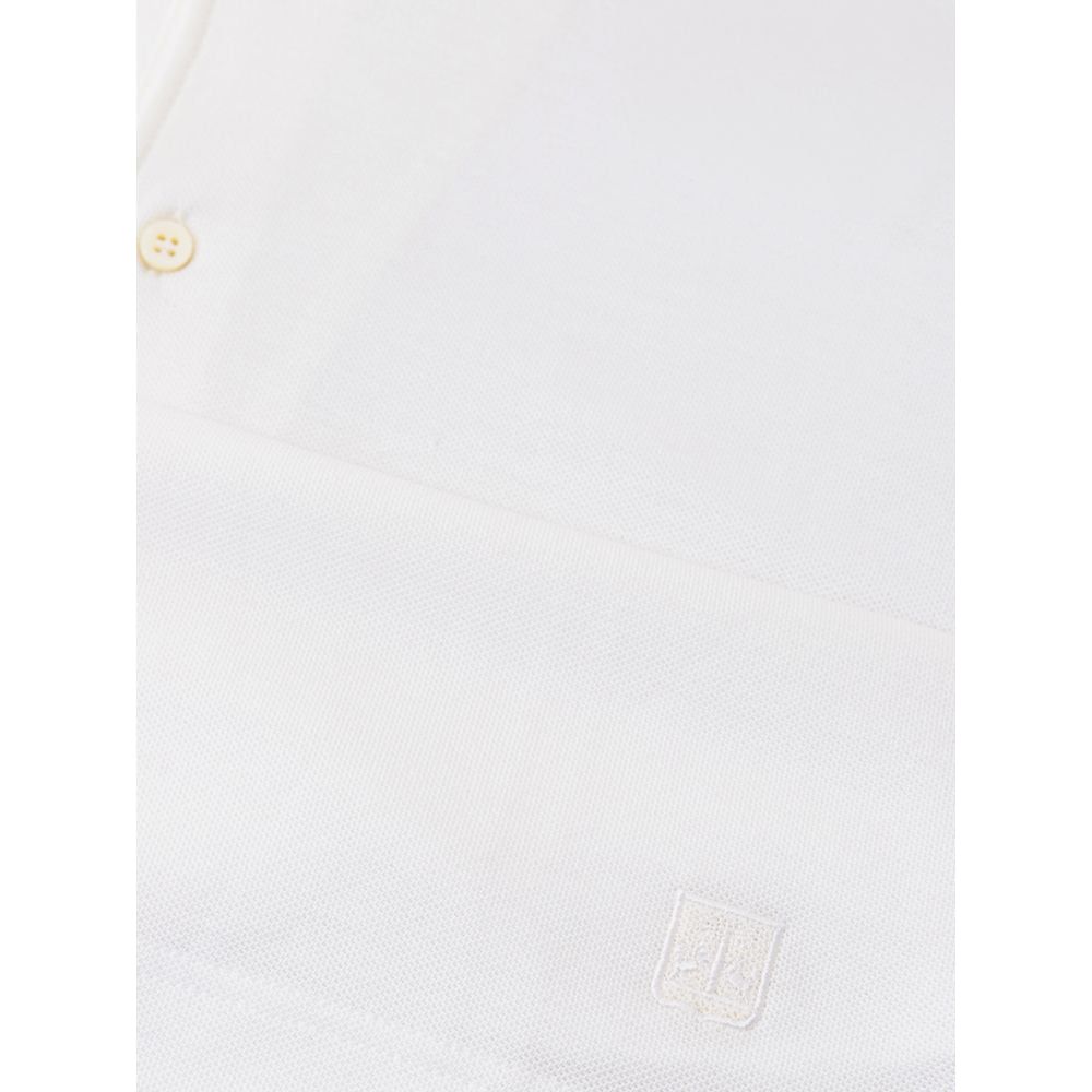 Corneliani White Cotton Polo Shirt Corneliani