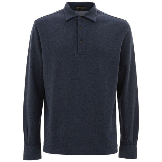 Corneliani Blue Cotton Polo Shirt