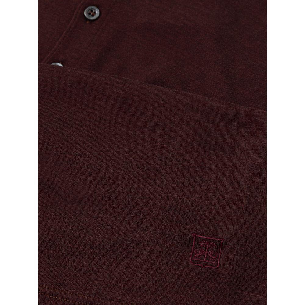 Corneliani Bordeaux Wool Polo Shirt Corneliani