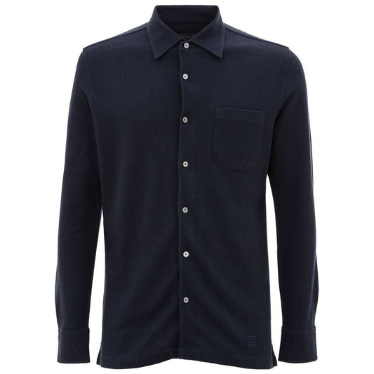 Corneliani Blue Cotton Shirt