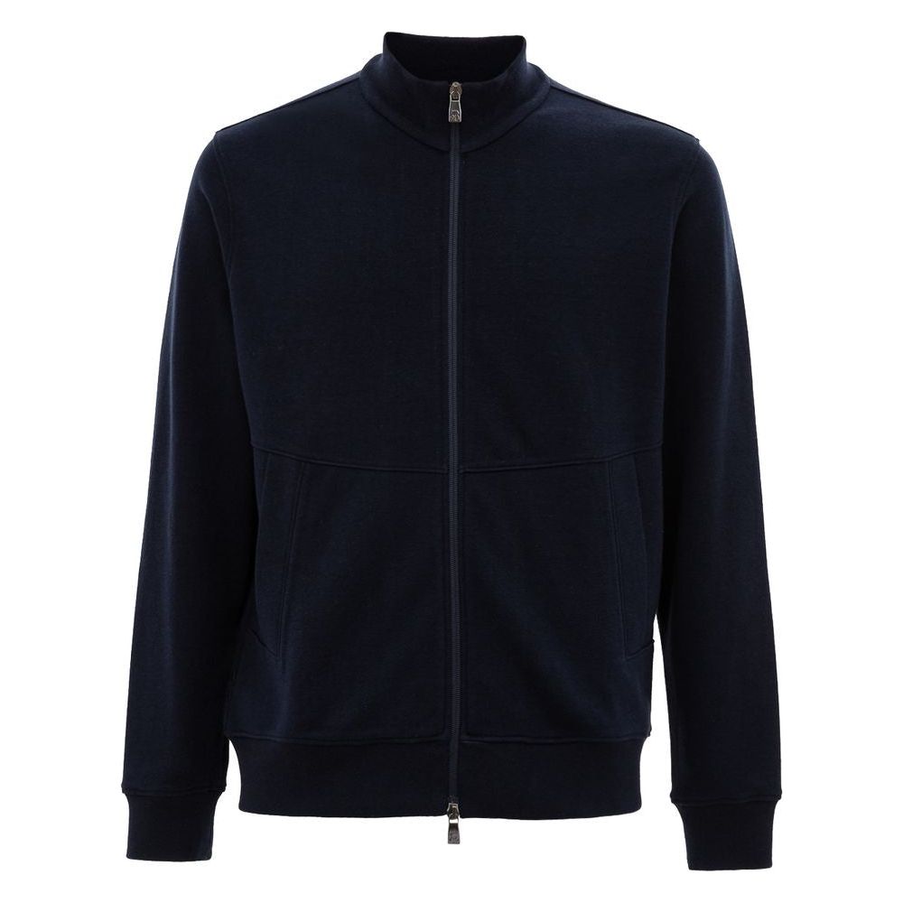 Corneliani Blue Cotton Sweater Corneliani