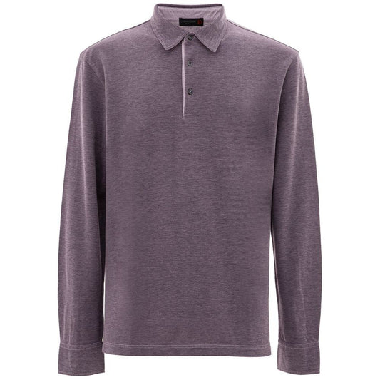 Corneliani Purple Cotton Polo Shirt