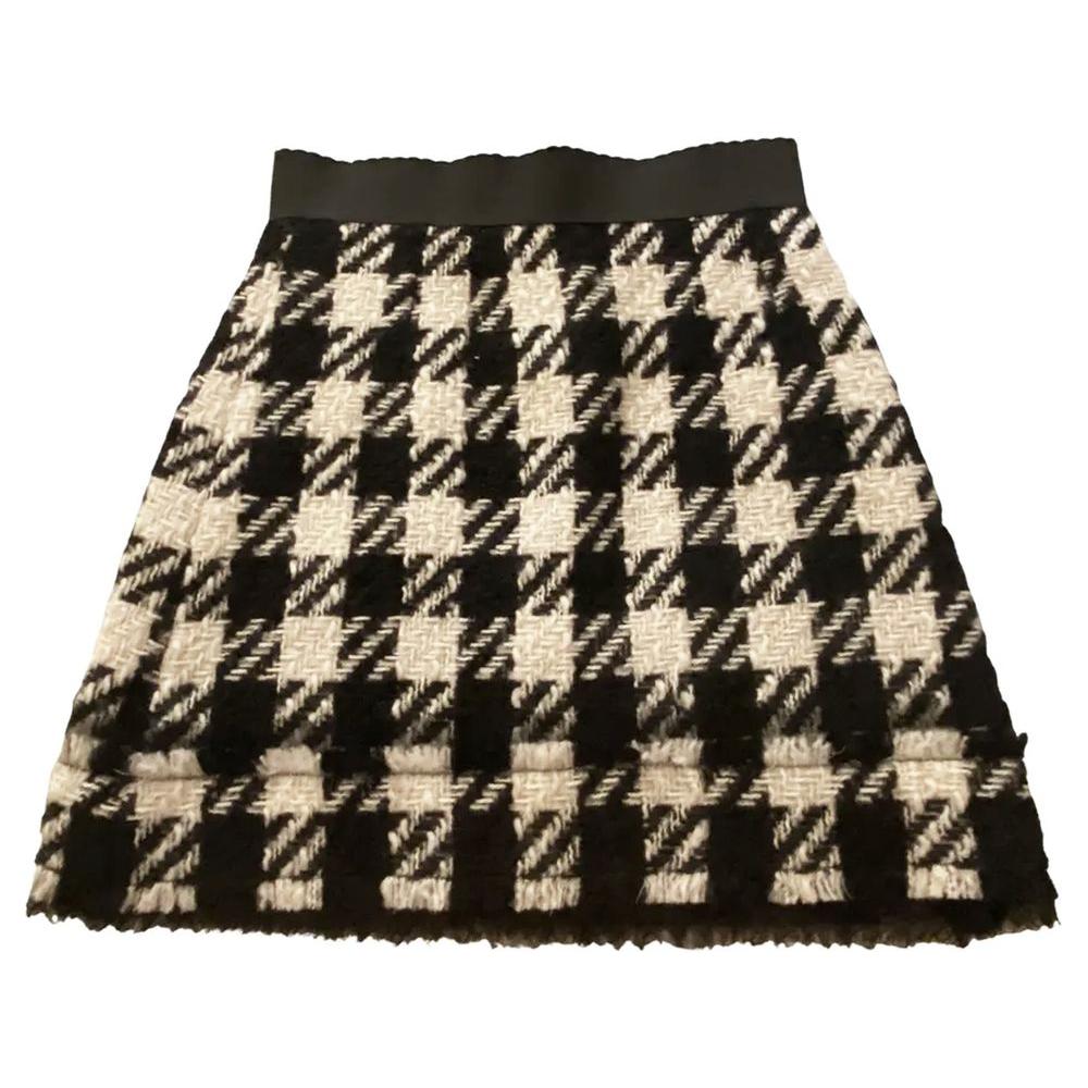 Dolce & Gabbana Black Wool Vergine Skirt Dolce & Gabbana