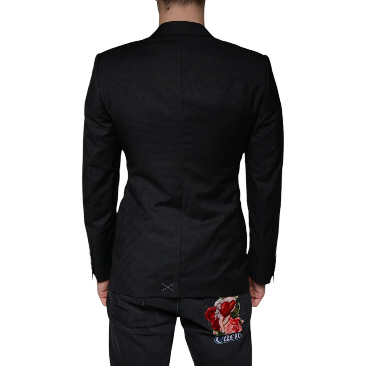 Dolce & Gabbana Black MARTINI Bee Single Breasted Blazer Dolce & Gabbana