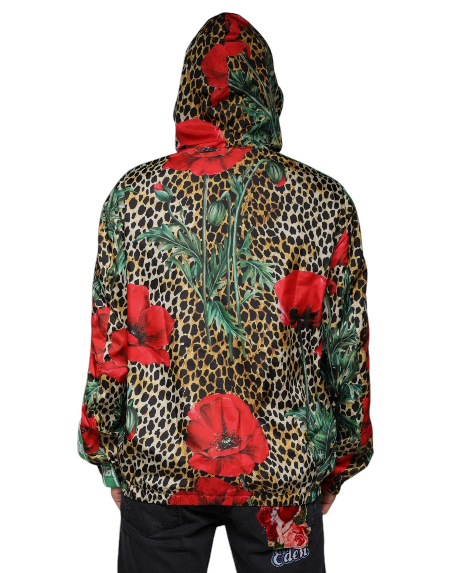 Dolce & Gabbana Multicolor Leopard Floral Hooded Jacket Dolce & Gabbana