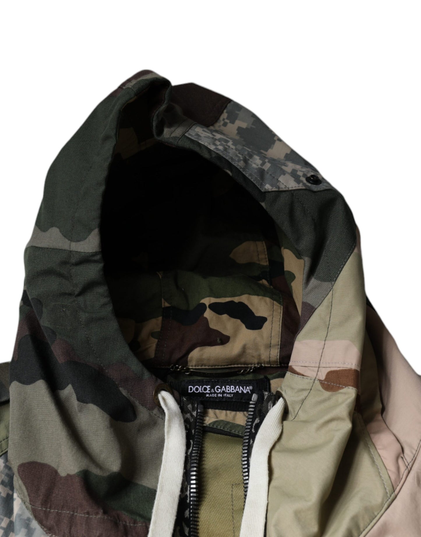 Dolce & Gabbana Multicolor Camouflage Full Zip Hooded Jacket Dolce & Gabbana