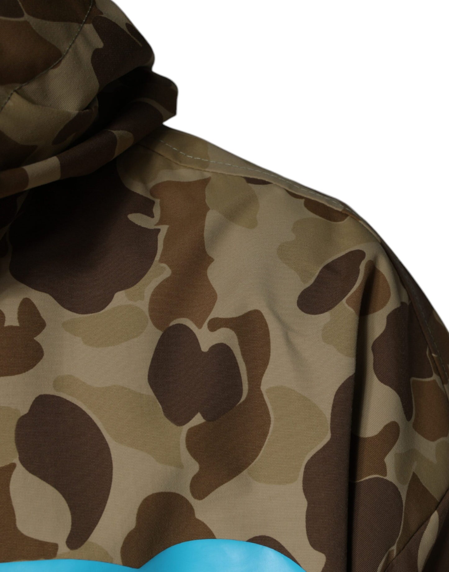 Dolce & Gabbana Brown Camouflage Hooded Pullover Jacket Dolce & Gabbana