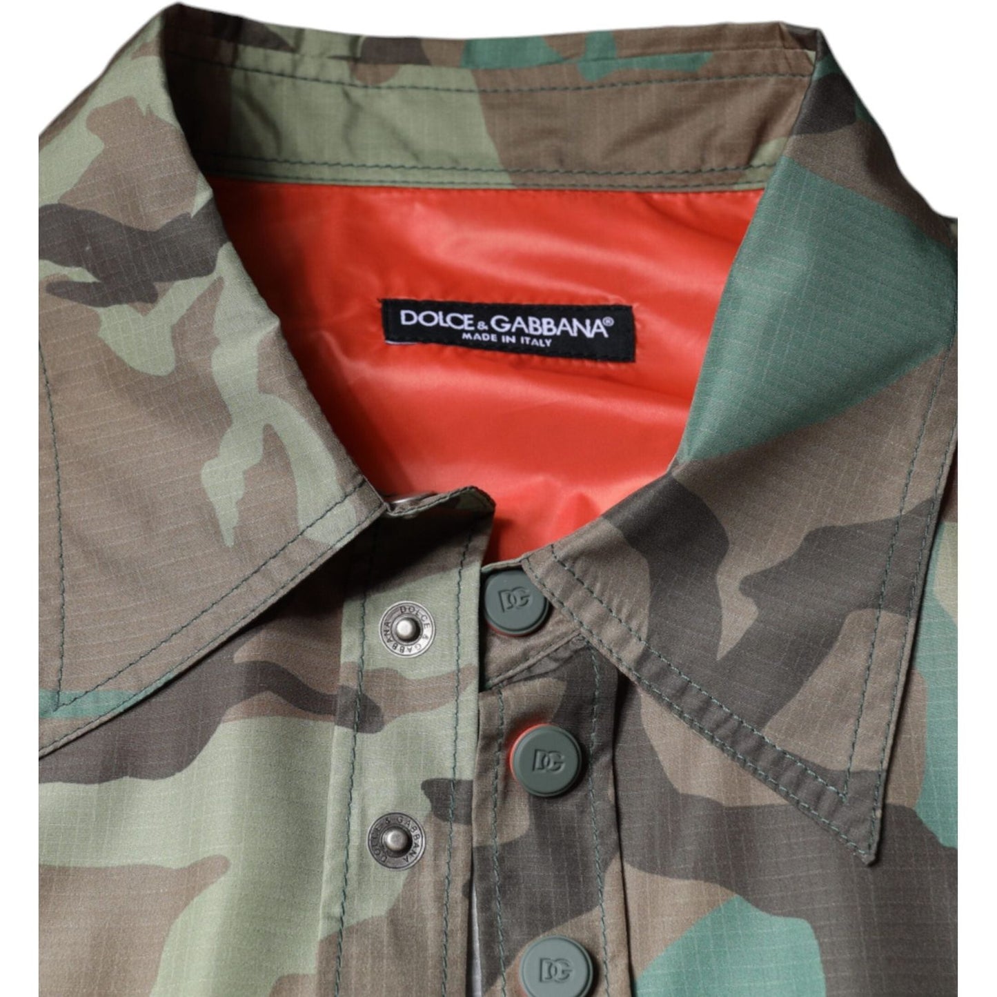 Dolce & Gabbana Multicolor Camouflage Button Down Shirt Dolce & Gabbana