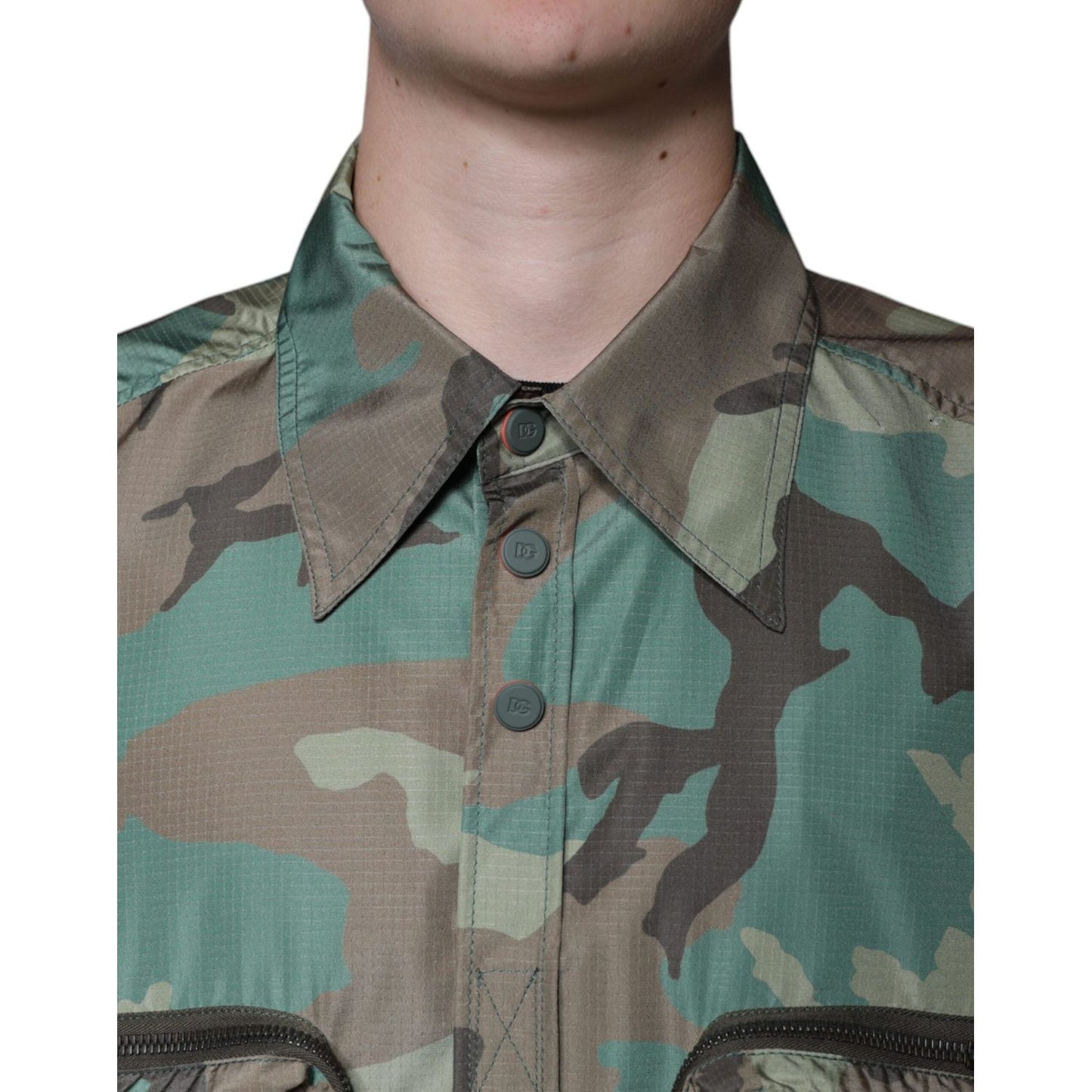 Dolce & Gabbana Multicolor Camouflage Button Down Shirt Dolce & Gabbana