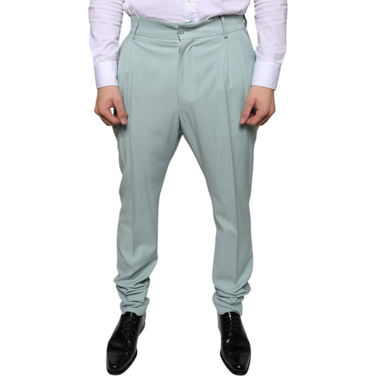 Dolce & Gabbana Mint Green Cotton Dress Pants