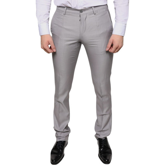 Dolce & Gabbana Light Gray Wool Dress Pants