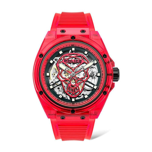 Police Red Resin Watch Police