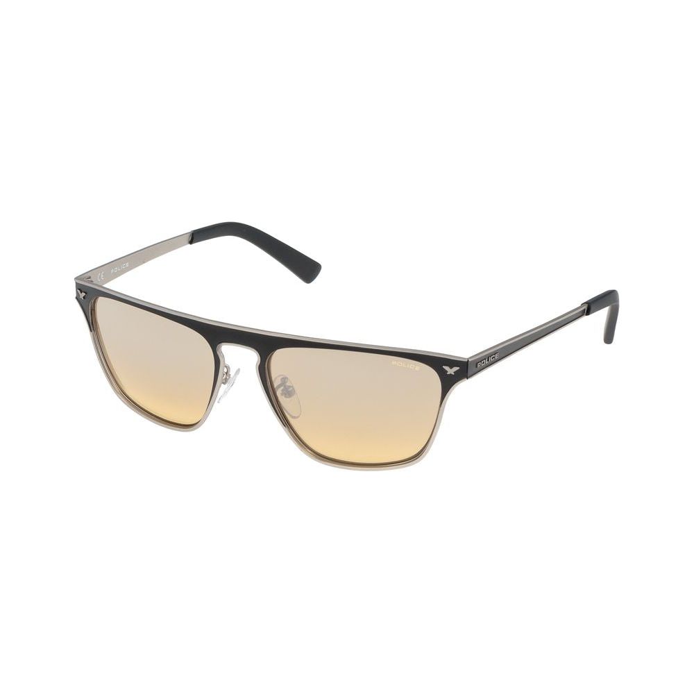 Police Gray Metal Sunglasses Police