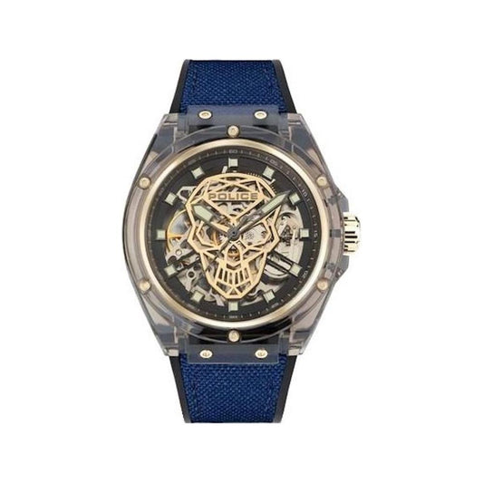 Police Blue Silicone Watch