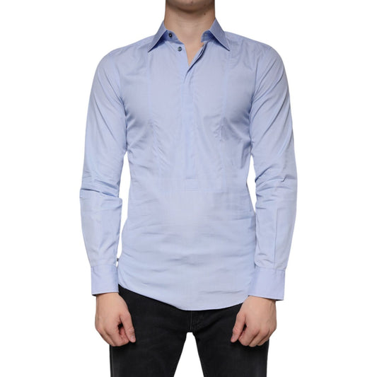 Dolce & Gabbana Light Blue Cotton Men Dress Formal Shirt