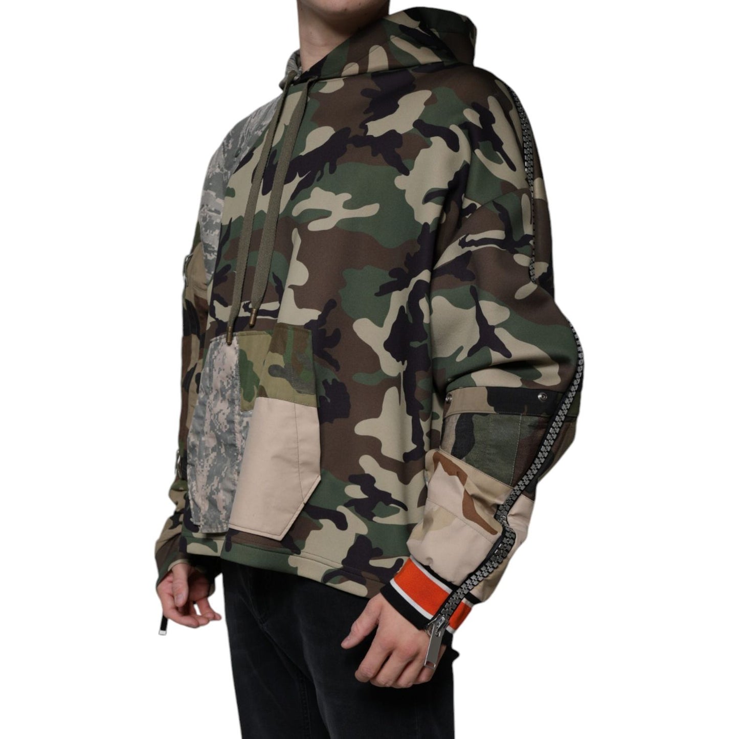 Dolce & Gabbana Multicolor Camouflage Hooded Sweatshirt Sweater Dolce & Gabbana