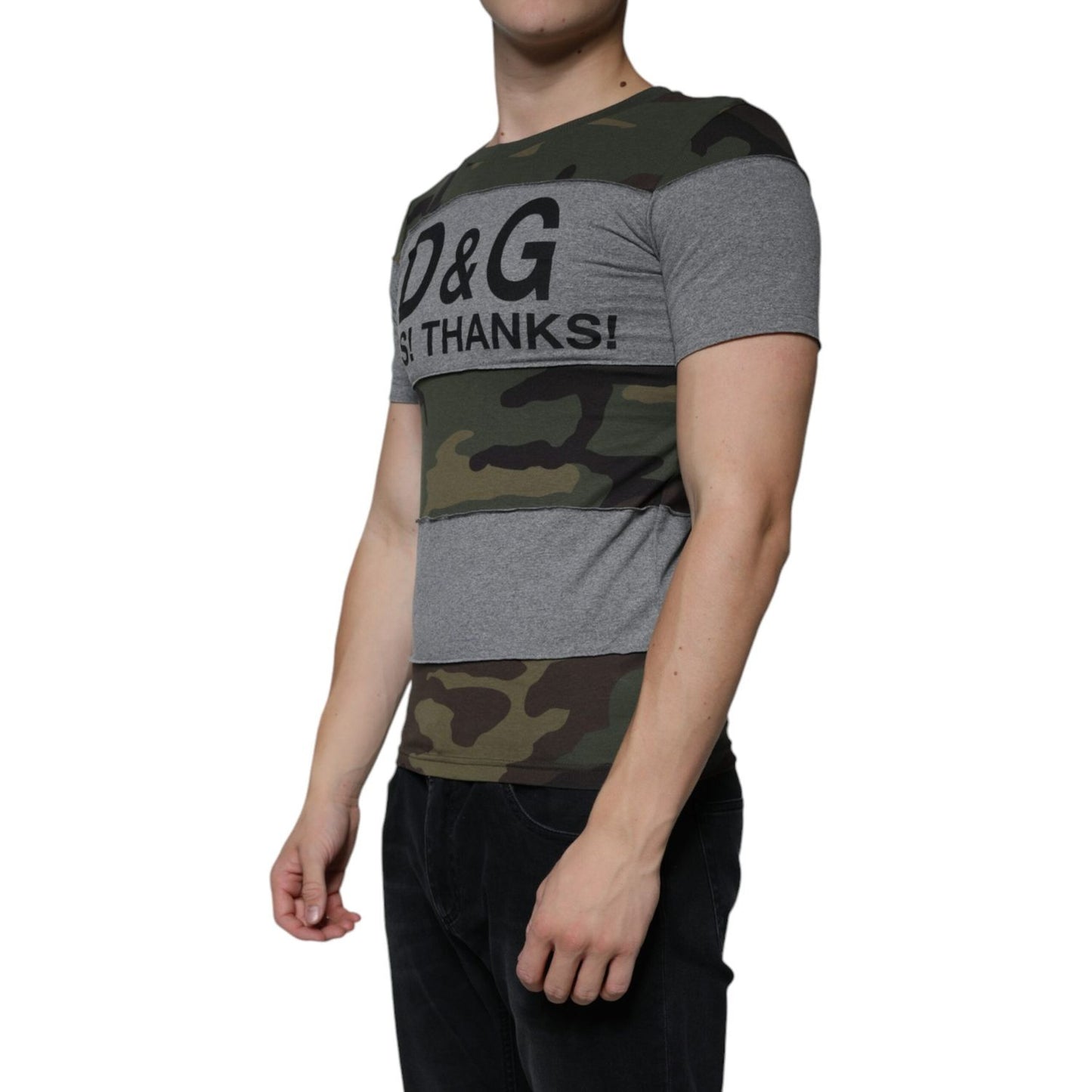 Dolce & Gabbana Multicolor Camouflage Cotton Crew Neck T-shirt Dolce & Gabbana