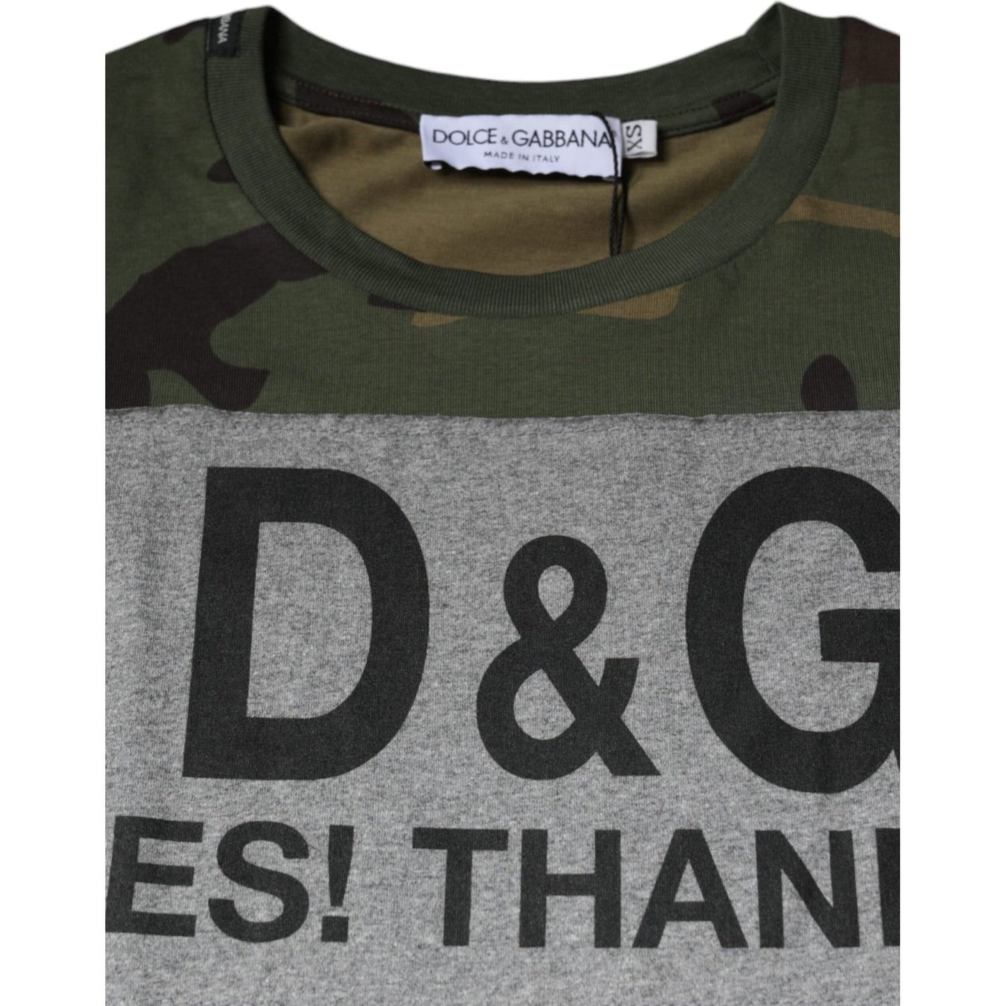 Dolce & Gabbana Multicolor Camouflage Cotton Crew Neck T-shirt Dolce & Gabbana