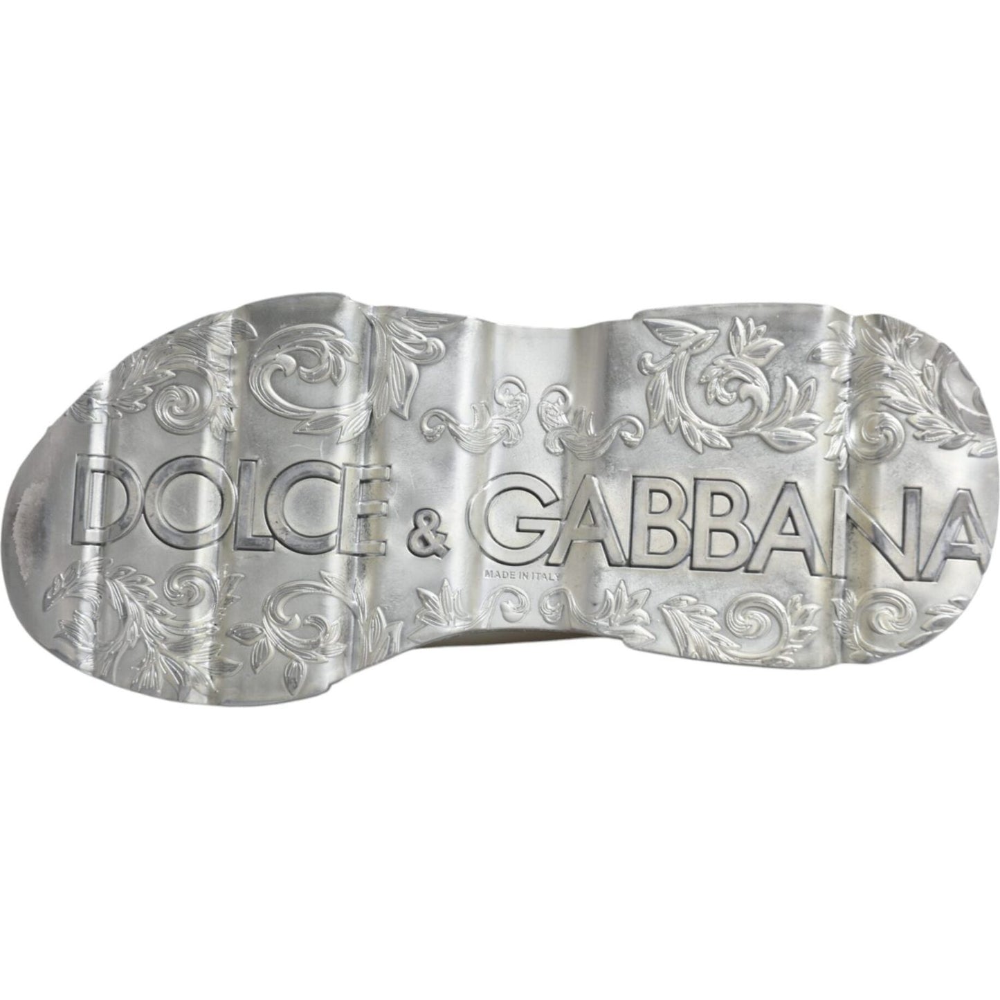 Dolce & Gabbana White Silver Daymaster Low Top Sneakers Shoes Dolce & Gabbana