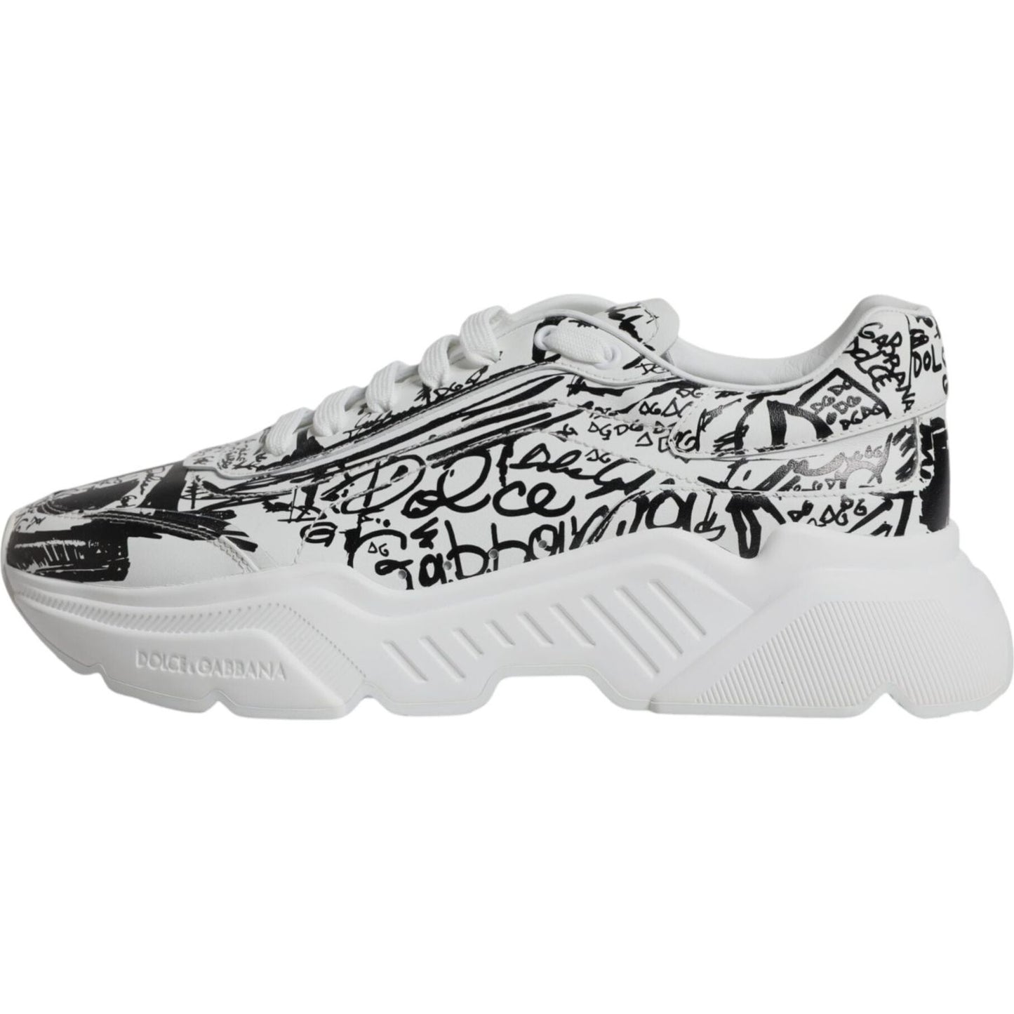 Dolce & Gabbana White Black Graffiti Daymaster Sneakers Shoes Dolce & Gabbana