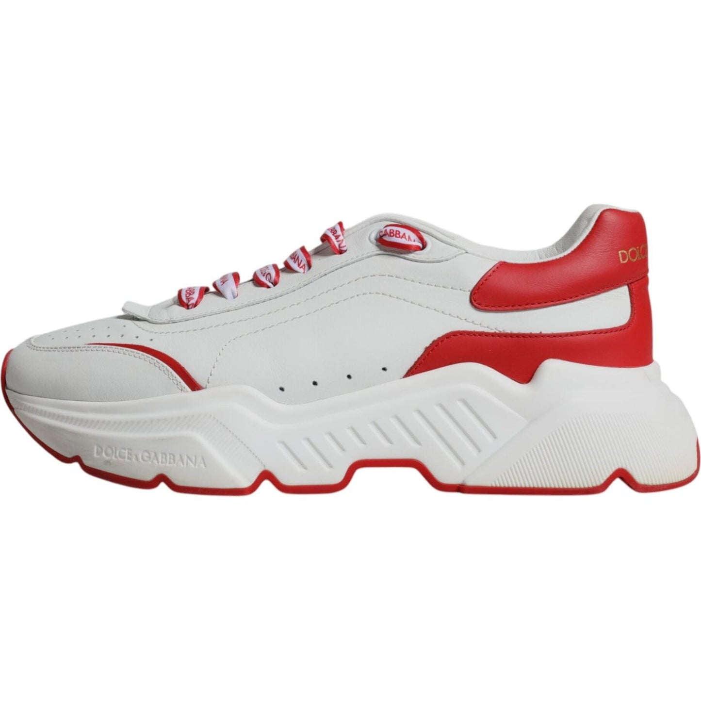 Dolce & Gabbana White Red Daymaster Low Top Men Sneakers Shoes Dolce & Gabbana