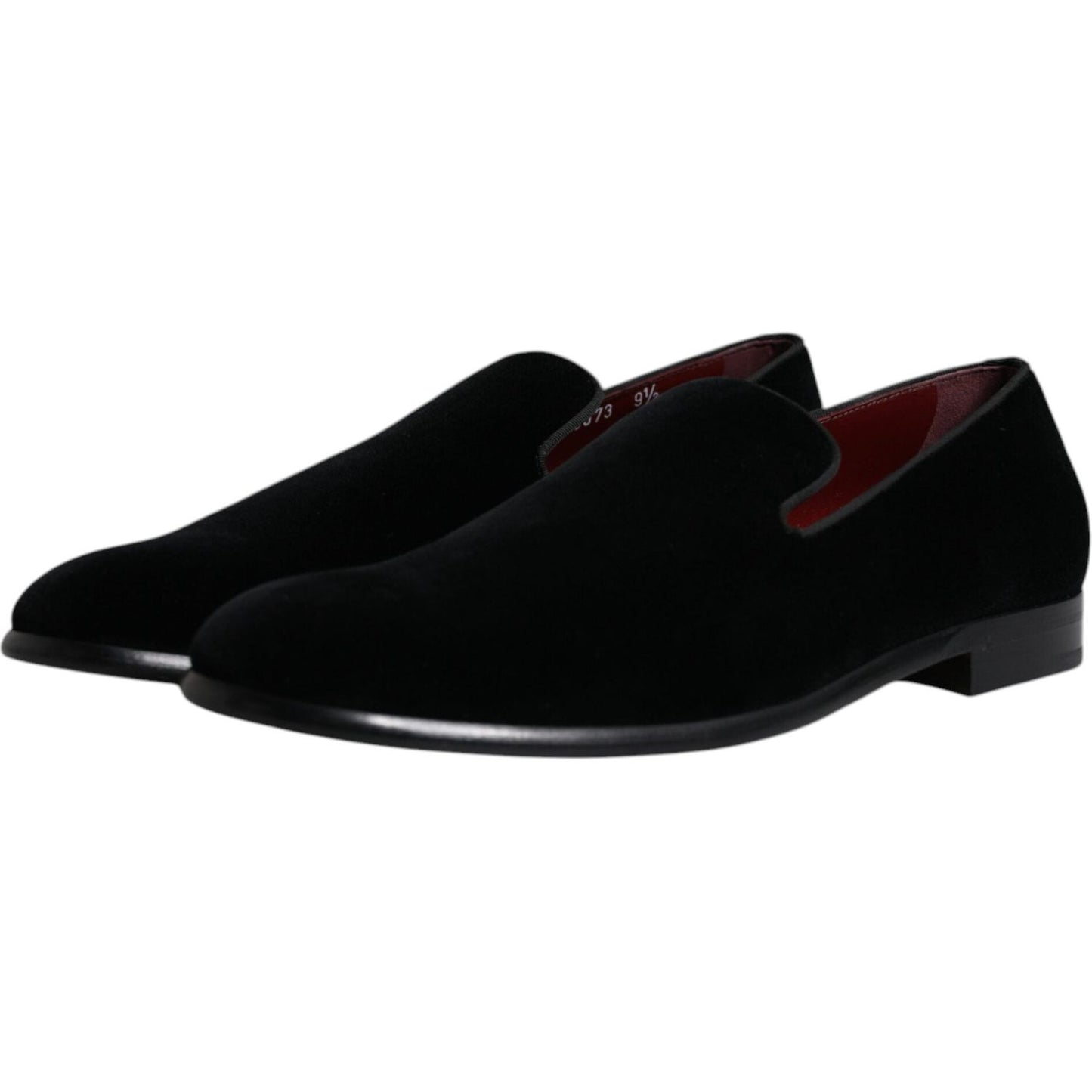 Dolce & Gabbana Black Suede Leather Slippers Loafers Shoes Dolce & Gabbana