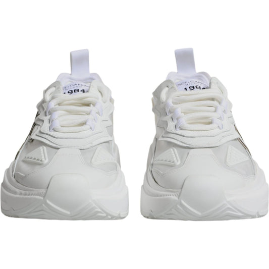 Dolce & Gabbana White Nylon Daymaster Low Top Sneakers Shoes