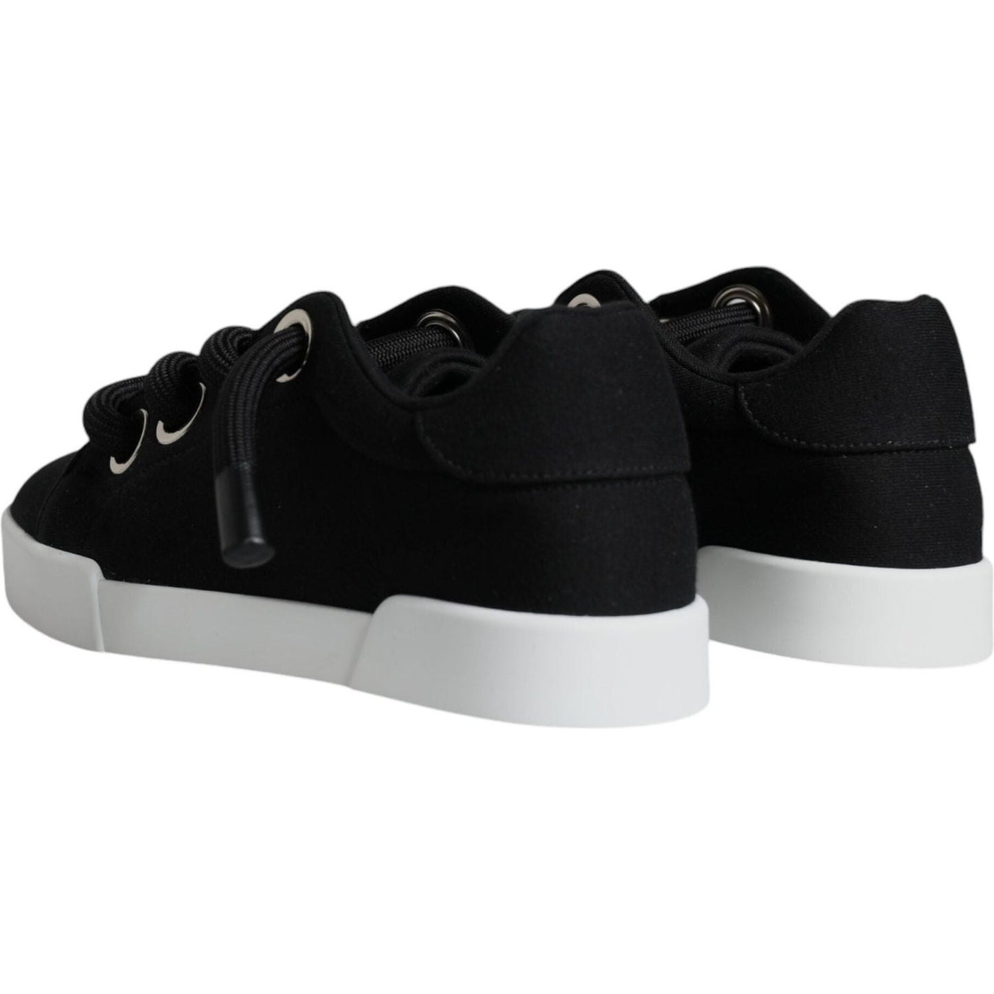 Dolce & Gabbana Black Portofino Low Top Sneakers Shoes Dolce & Gabbana