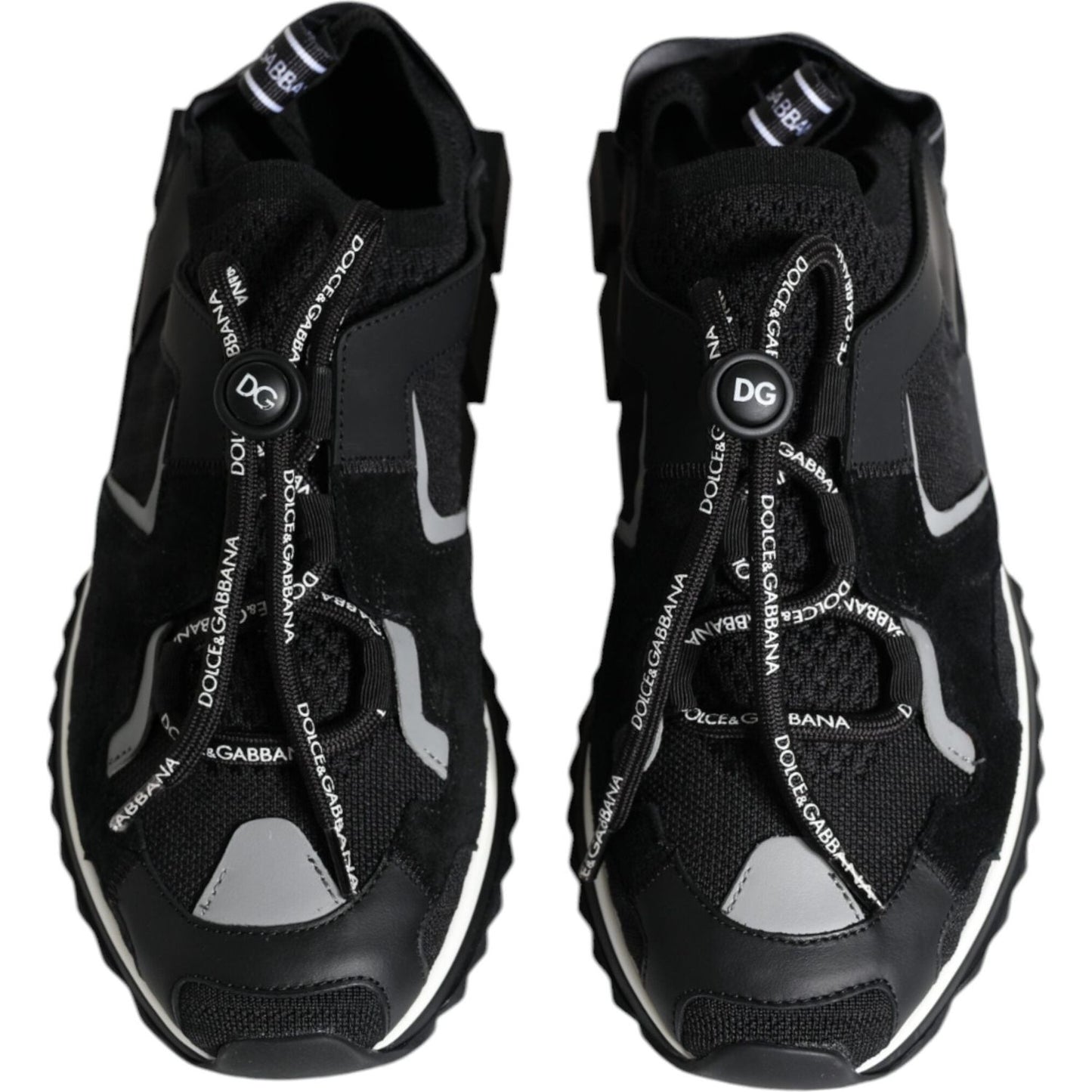 Dolce & Gabbana Black Mesh Sorrento Trekking Sneakers Shoes Dolce & Gabbana