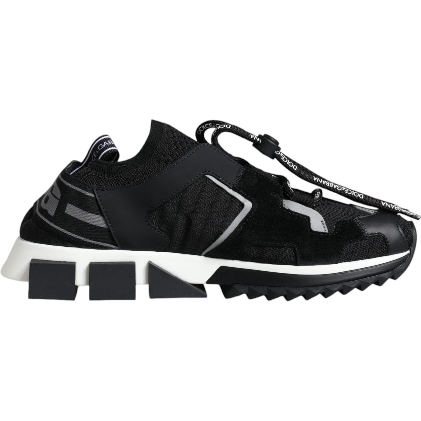 Dolce & Gabbana Black Mesh Sorrento Trekking Sneakers Shoes Dolce & Gabbana