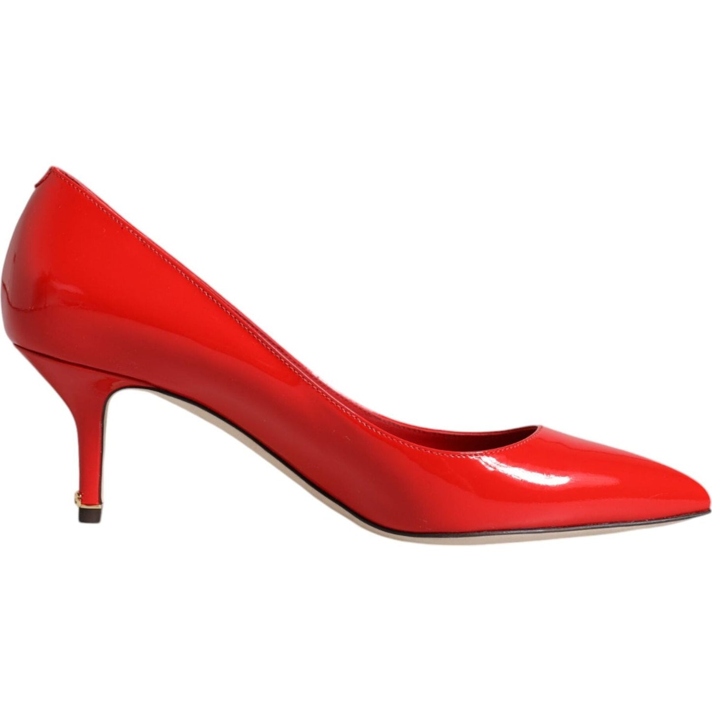 Dolce & Gabbana Red Patent Leather Kitten Heels Pumps Shoes Dolce & Gabbana